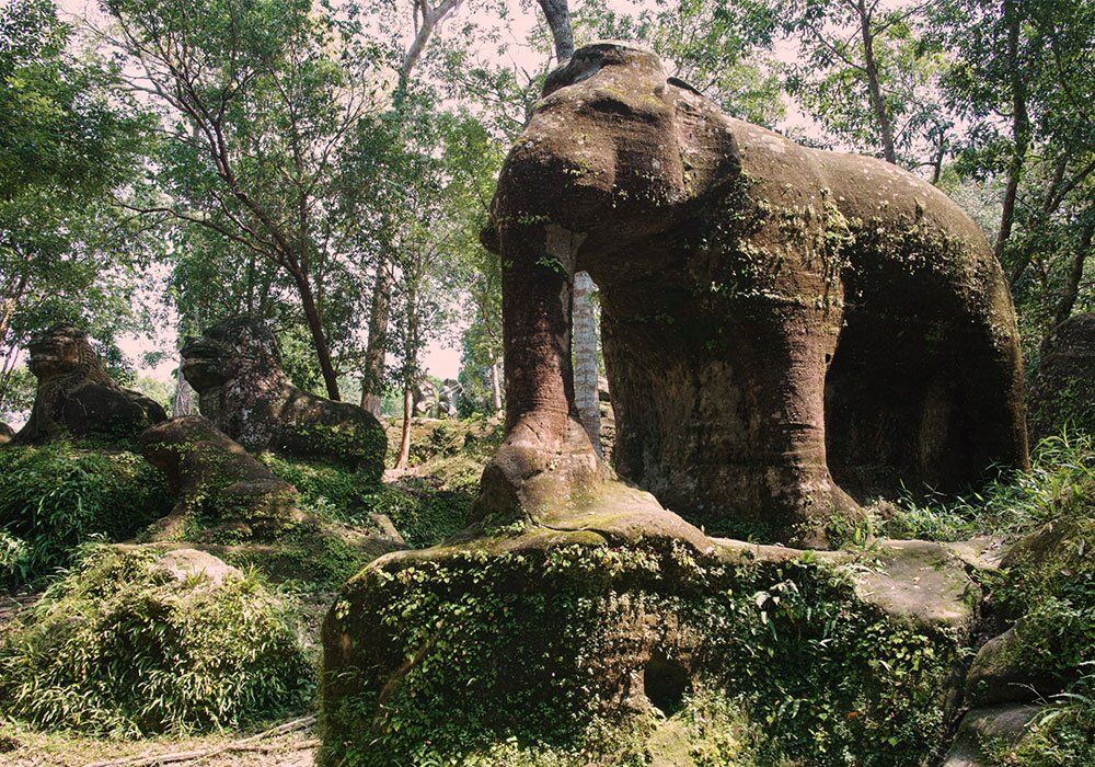 Phnom Kulen Elephant Statues, Siem Reap, Cambodia